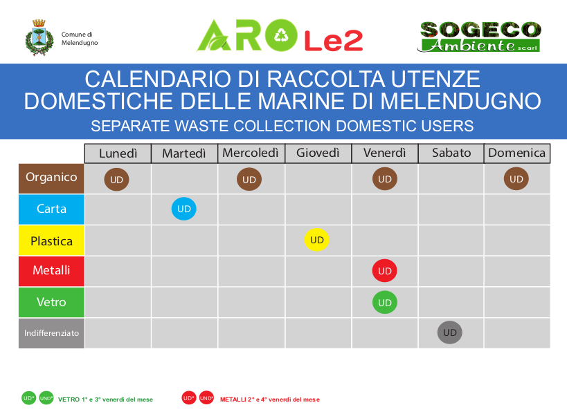 Calendario Marine Domestiche di Melendugno