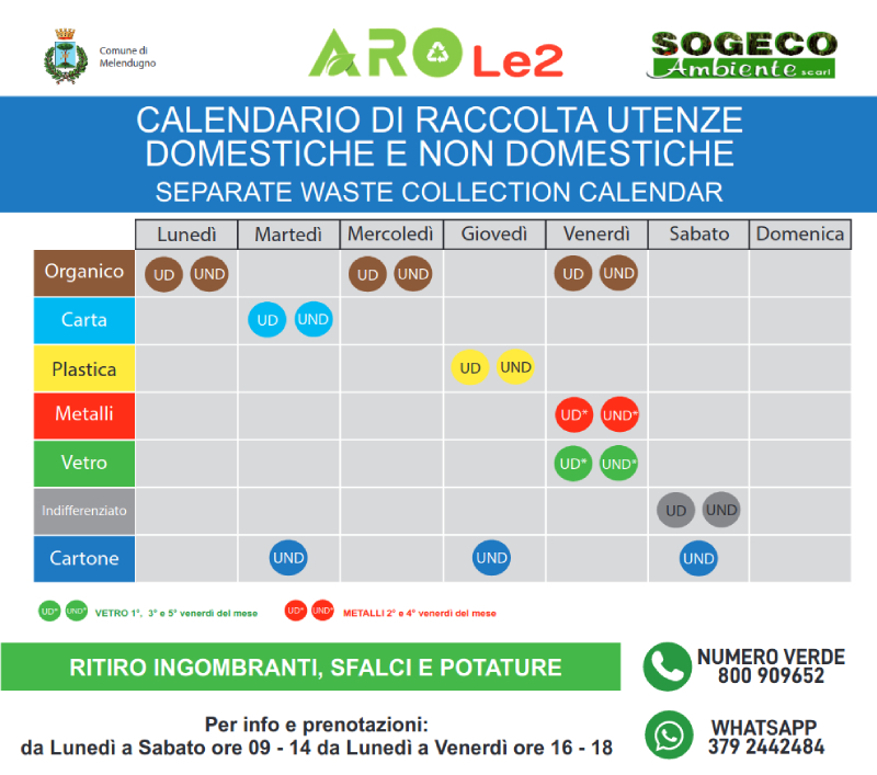 Calendario utenze domestiche e non domestiche